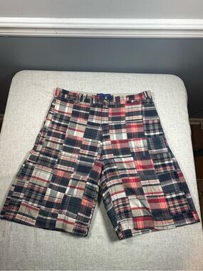 Alexander Julian Plaid Patchwork Shorts Size 36